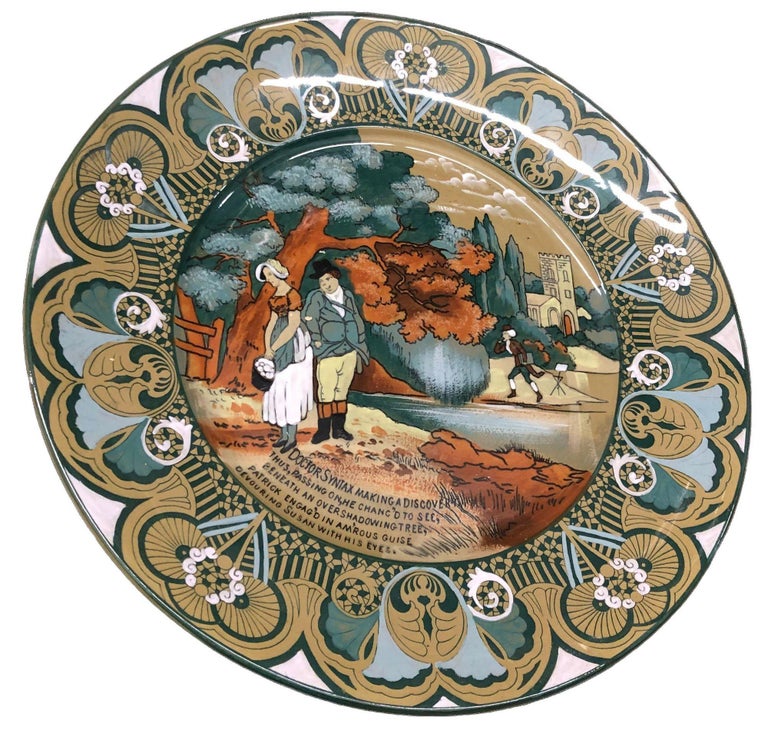 Early 1900s Pottery Buffalo Pottery Deldare "Dr Syntax" Plate