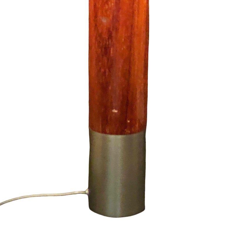 Nickel Básica M2 Table Dimmer Lamp by Santiago Roqueta For Santa & Cole w/ Shade