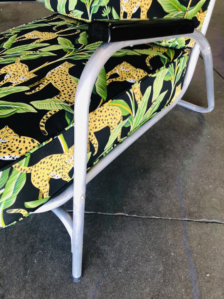 Mid Century Aluminum Patio/Outdoor Lounge Chair, Pair