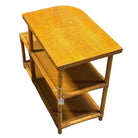 Restored Streamline Rattan & Mahogany 3-Tiered "Trio" End Table, Pair