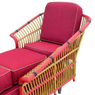 Restored Stick Reed Rattan "President" Chaise Lounge