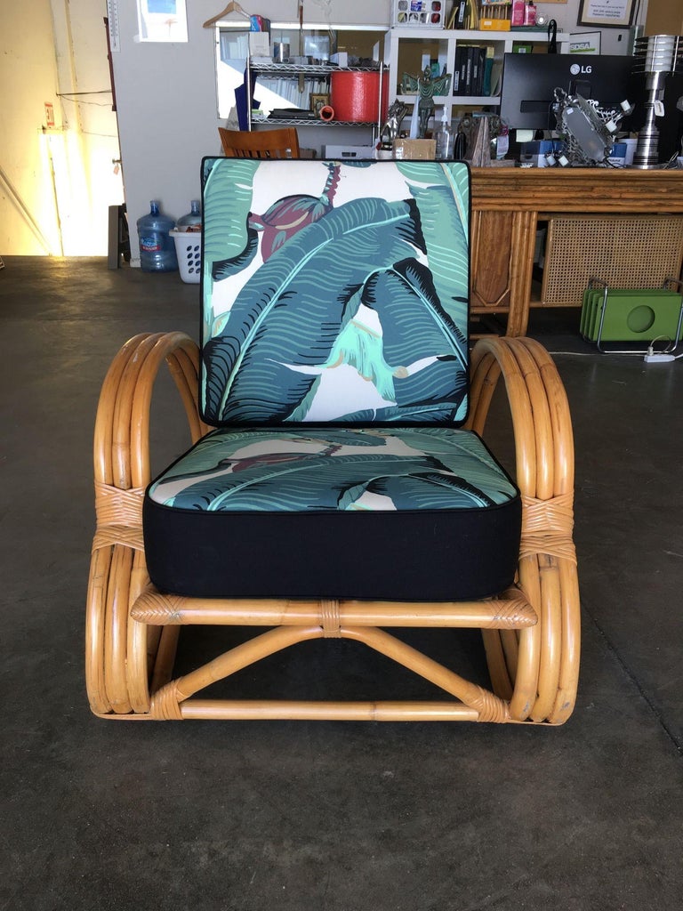 Ficks Reed Restored Three-Strand "S-Arm" Rattan Sofa & Lounge Living Room Set