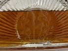Art Deco Stepped Art Glass Perfume Bottle W/ Deer Motif