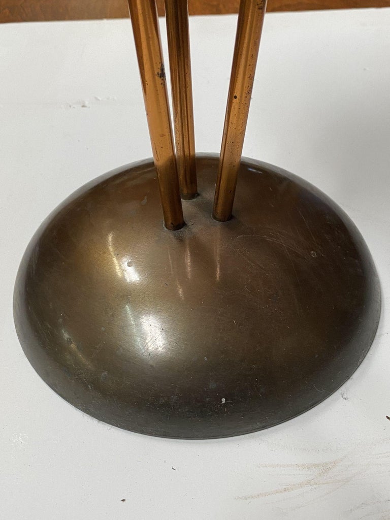 High Style Machine Age Bronze and Copper Art Deco Ashtray