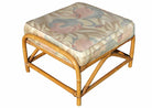 Rare Restored Pretzel Arm Rattan Rocking Chair with Ottoman