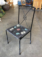 Scrolling Iron Patio/Outdoor Lounge Chair with Pad Seat, Set of Four