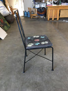 Scrolling Iron Patio/Outdoor Lounge Chair with Pad Seat, Set of Four
