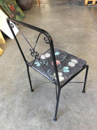 Scrolling Iron Patio/Outdoor Lounge Chair with Pad Seat, Set of Four