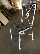 Scrolling Iron Patio/Outdoor Lounge Chair with Pad Seat, Set of Four