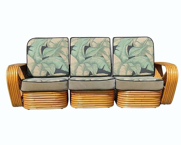 Restored Midcentury Rattan, Living Room Seating Set