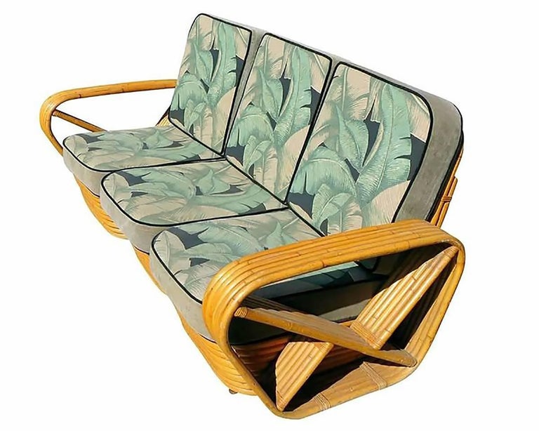 Restored Midcentury Rattan, Living Room Seating Set