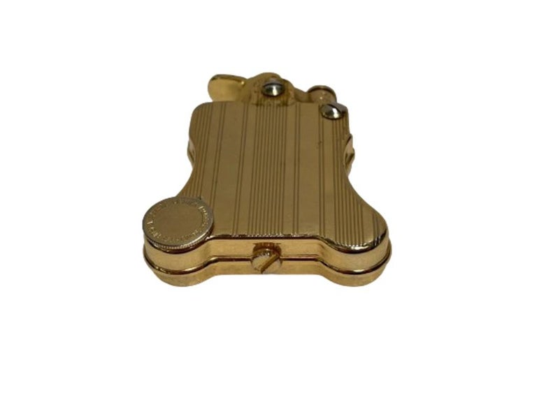 Gold-Plated Ronson Banjo Stylish Design Petrol Lighter, Japan