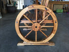 Western Folk Art Wagon Wheel Table and Chairs Set, 1960