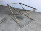 Granger Hertzog Attributed Chrome X Base Glass Top Coffee Table