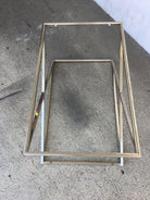 Granger Hertzog Attributed Chrome X Base Glass Top Coffee Table