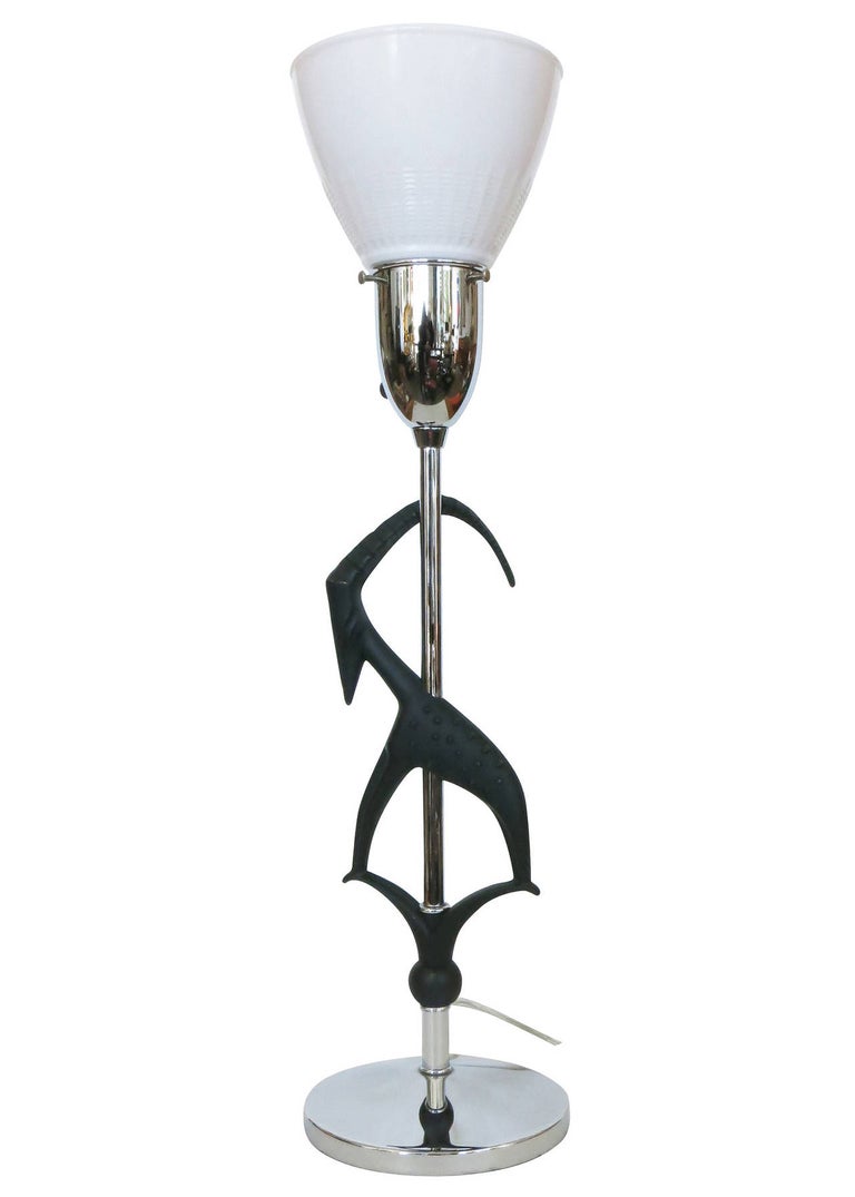 Midcentury Gazelle Table Lamps, Pair by Rembrandt