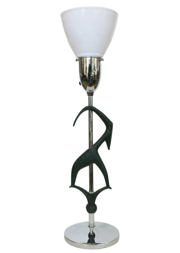 Midcentury Gazelle Table Lamps, Pair by Rembrandt