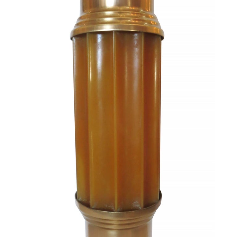 Art Deco Celluloid and Brass Table Lamp