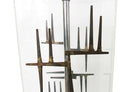 Brutalist Nail Sculptural Lucite Table Lamp by Laurel