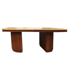 Eliel Saarinen Style Dining Table with Sculpted Bases and Inlay Top