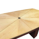 Eliel Saarinen Style Dining Table with Sculpted Bases and Inlay Top