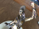 Art Deco Ashtray/Ring Tray with Female Harlequin Dancer Statue by Frankart