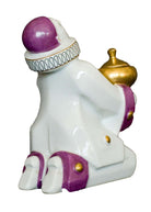French Harlequin Ceramic Ink and Pen Stand by Aladin