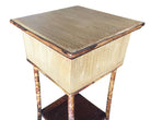 Restored Antique Tiger Bamboo Pedestal with Storage Box