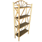 Restored Aesthetic Movement Tiger Tortoise Bamboo 4-Tier Corner Shelf w/ Crown