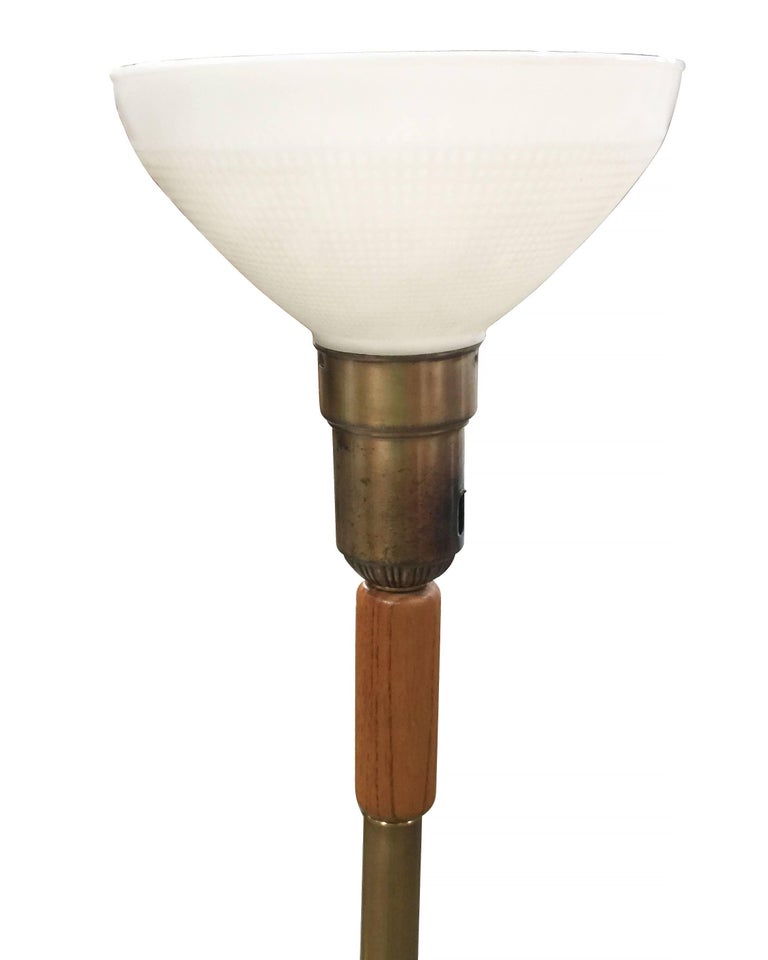 Heifetz Style Hand-Carved Torchiere Floor Lamp