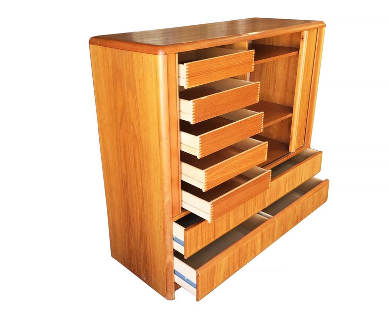 Side Rolling Front Wardrobe w Media Center, Chest of Drawers
