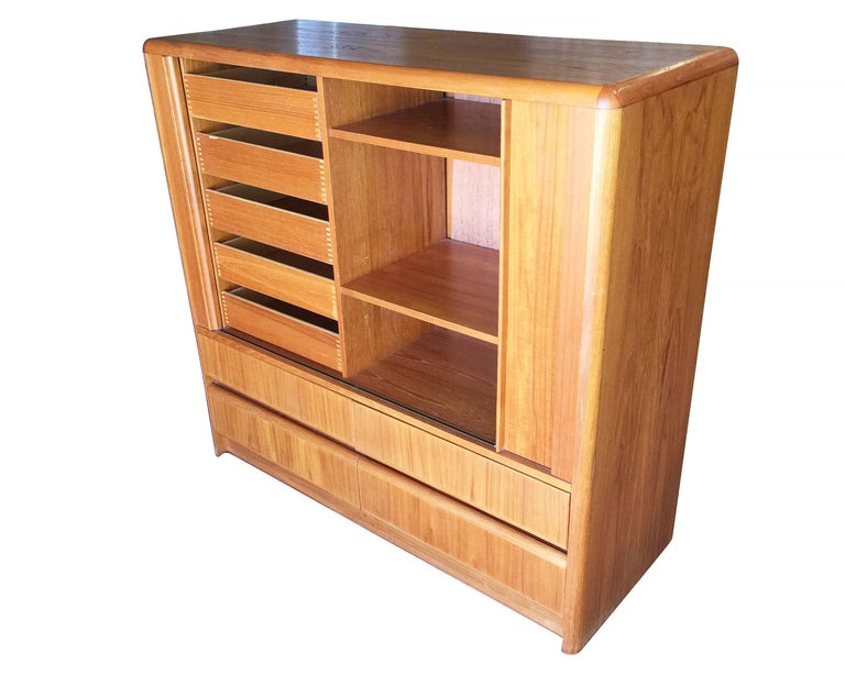 Side Rolling Front Wardrobe w Media Center, Chest of Drawers