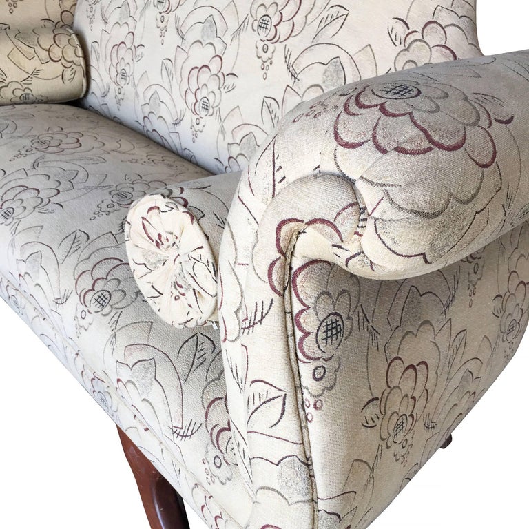 Duncan Phyfe Style Love Seat Settee with Scrolling Arms