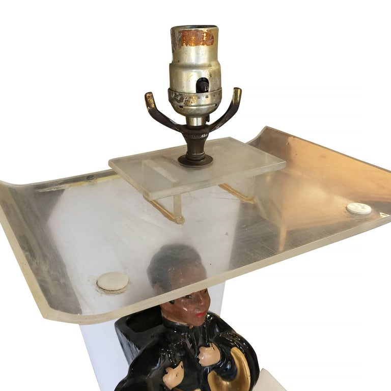 Midcentury Asian Inspired Lucite Sculptural Lamp by Moss