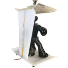 Midcentury Asian Inspired Lucite Sculptural Lamp by Moss