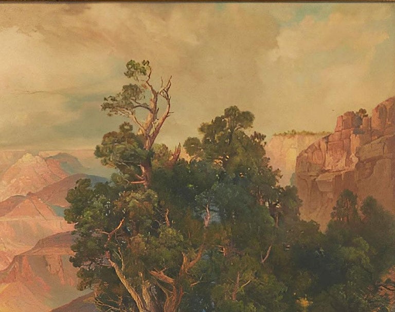 "The Grand Canyon of Arizona, from Hermit Rim Road" 1913 Print by Thomas Moran