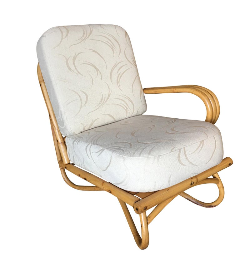Restored "Triple Triangle" Open Air Pretzel Single Arm Lounge Chair