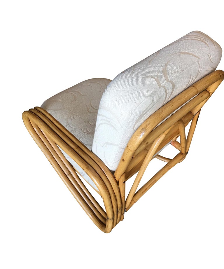 Restored "Triple Triangle" Open Air Pretzel Single Arm Lounge Chair
