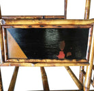 Restored Aesthetic Movement Large Two-Tier Tiger Bamboo Magazine Rack w/ Divider