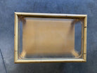 Restored Stick Rattan Two-Tier Coffee Table with Ribbed Glass Top