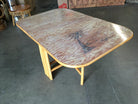 Rare Restored Gateleg Dining Table with Screen Printed Plywood Top