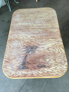 Rare Restored Gateleg Dining Table with Screen Printed Plywood Top