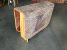 Rare Restored Gateleg Dining Table with Screen Printed Plywood Top