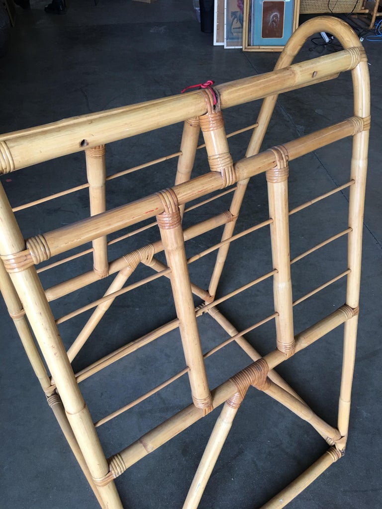 Restored Midcentury Rattan Arched Drying Rack