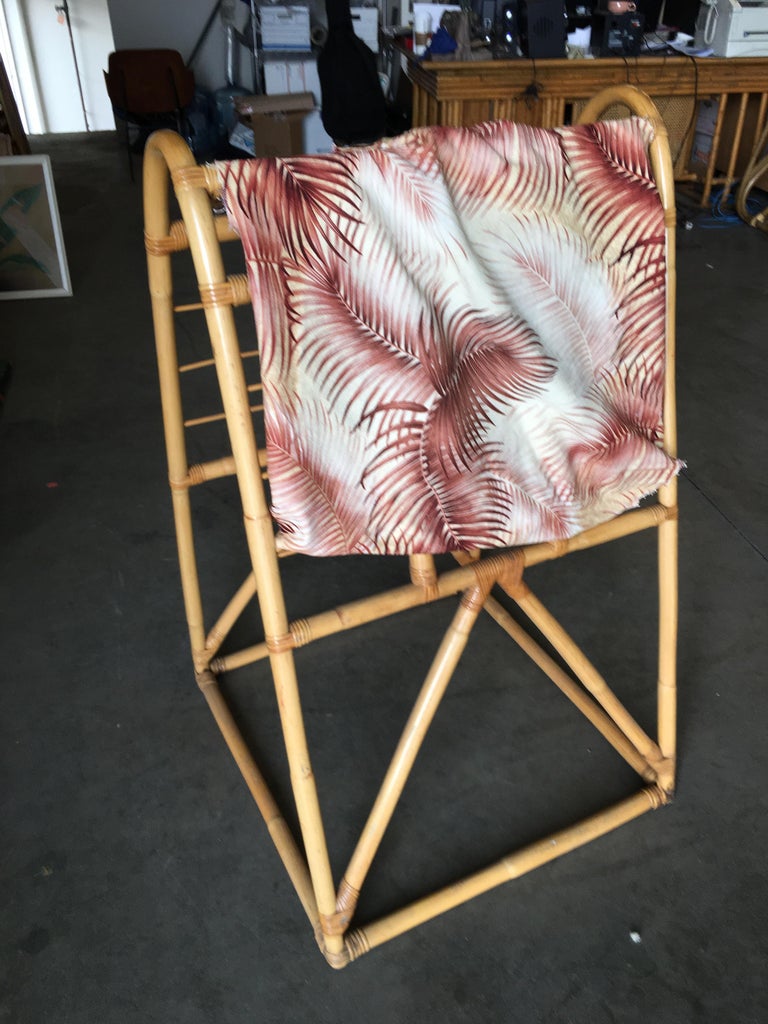 Restored Midcentury Rattan Arched Drying Rack