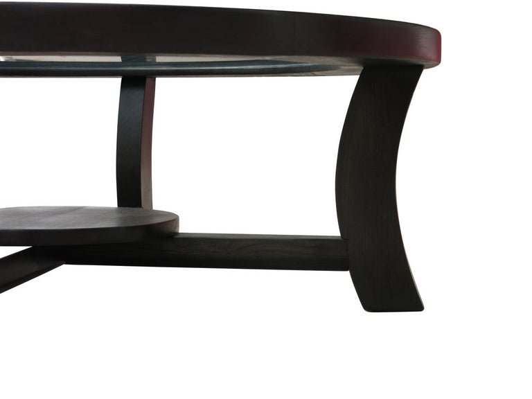 Paul Frankl Black Stepped Coffee Table for Brown Saltman