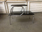 Wolfgang Hoffmann Style Art Deco Chrome Tubular & Lacquer Micarta Side Table