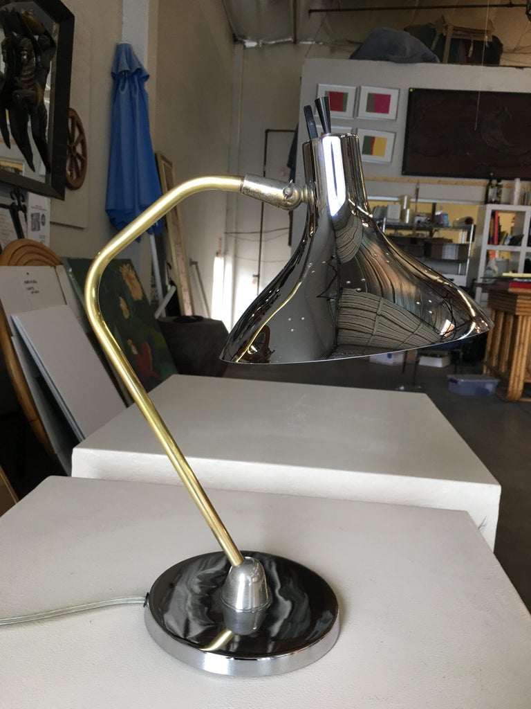 Mid Century Anglepoise Chrome Desk Lamp By Prescolite