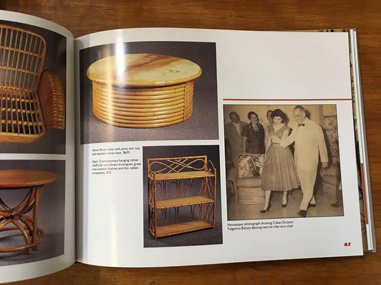 Signed " Rattan Furniture " First Edition Coffee Table Book by Harvey Schwartz