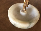 Art Deco Ashtray/Ring Tray with Female Harlequin Dancer Statue by Frankart